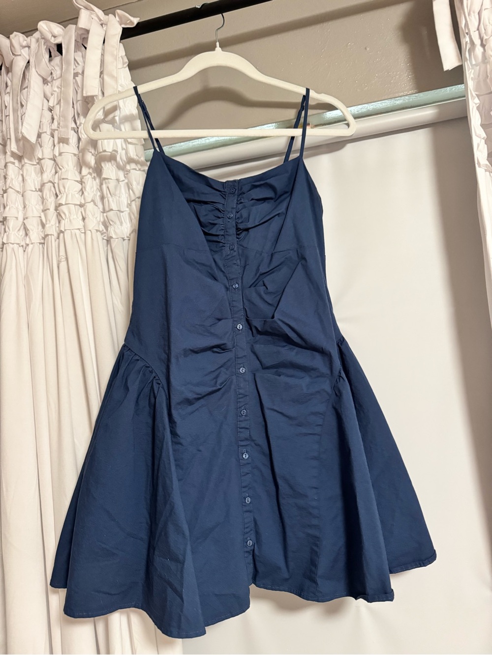 wild fable Navy Button-Front Mini Sundress